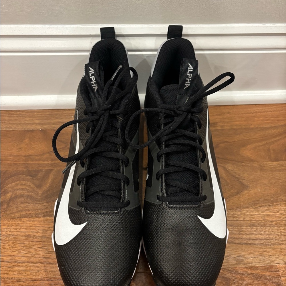 Men's Nike Alpha Menace 4 Shark Football Cleats - Black - Men’s Size 11.5 - Picture 2 of 10